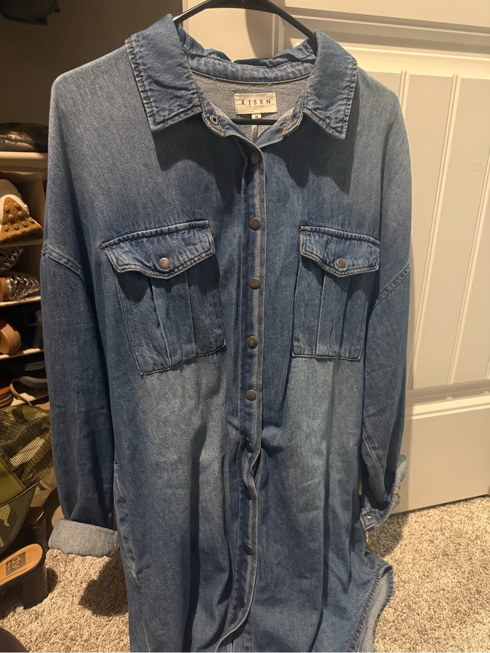 Risen Women's Blue Denim Jean Jacket